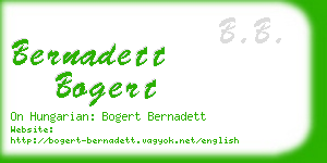 bernadett bogert business card